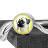 Cute Pug Dog Print Circle Charm Steel Bracelet-Free Shipping