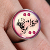 Golden Retriever Dog Print Signet Ring-Free Shipping
