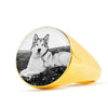 Alaskan Malamute Print Signet Ring-Free Shipping