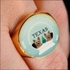 Yorkshire Terrier (Yorkie) Texas Print Signet Ring-Free Shipping