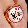 Golden Retriever Dog Print Signet Ring-Free Shipping