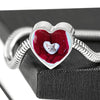 Cute Burmilla Cat Print Heart Charm Steel Bracelet-Free Shipping