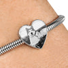 Alaskan Malamute Print luxury Heart Charm Bracelet-Free Shipping