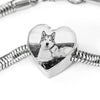Alaskan Malamute Print luxury Heart Charm Bracelet-Free Shipping