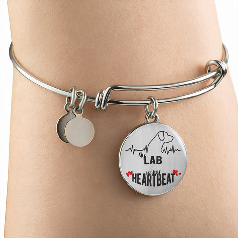 My LAB is my Heartbeat Personalized Dog Lover Jewelry
