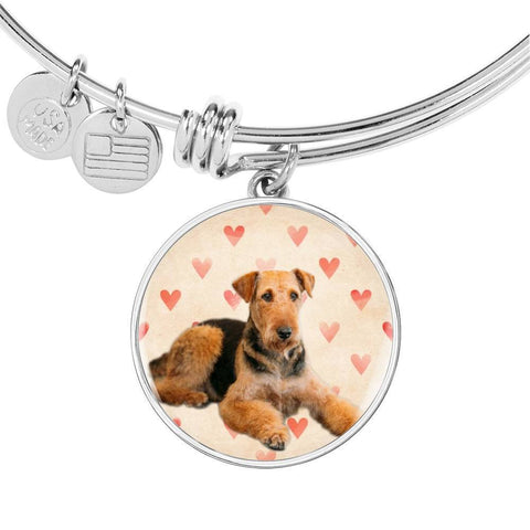 Airedale Terrier Print Luxury Bangle-Free Shipping