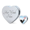 Cat Print Heart Charm Leather Bracelet-Free Shipping