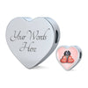 St. Bernard Dog Print Heart Charm Leather Bracelet-Free Shipping