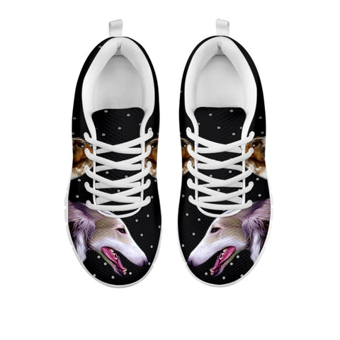 Cute Borzoi Dog Print Running Shoes For Women-Free Shipping-For 24 Hours Only