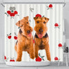 Welsh Terrier Dog Print Shower Curtain-Free Shipping