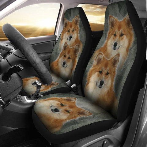Cute Icelandic Sheepdog Print Car Seat Covers-Free Shipping