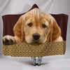 Golden Retriever Print Hooded Blanket-Free Shipping