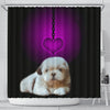 Shih Tzu Dog Print Shower Curtain-Free Shipping