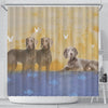 Amazing Weimaraner Dog Print Shower Curtain-Free Shipping