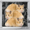 Cute Golden Hamster Print Shower Curtains-Free Shipping