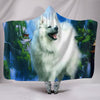 American Eskimo Print Hooded Blanket-Free Shipping