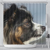 Papillon Dog Side View Print Shower Curtains-Free Shipping