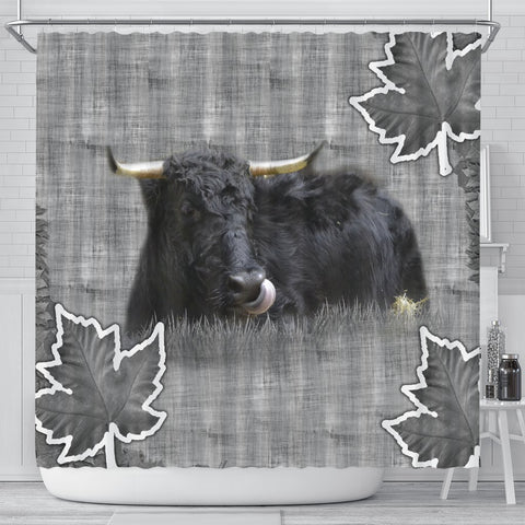 Welsh Black cattle (Cow) Print Shower Curtain-Free Shipping