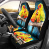 Sun Conure (The Sun Parakeet) Parrot Print Car Seat Covers-Free Shipping