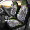 White Bengal Tiger Print Limited Edition Car Seat Covers-Free Shipping