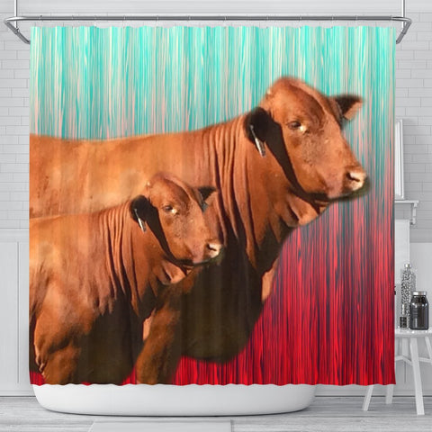 Beefmaster Cattle (Cow) Print Shower Curtain-Free Shipping