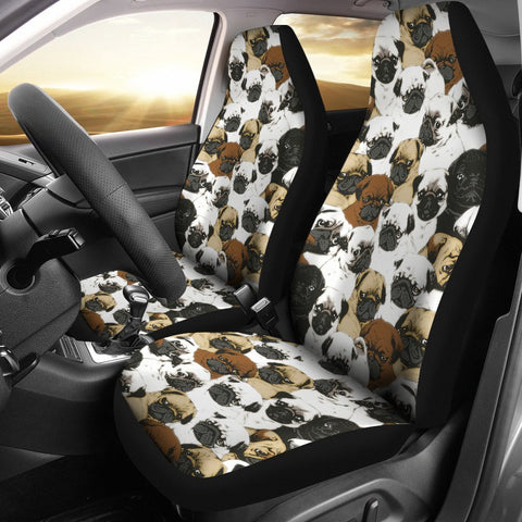 Pug Patterns Print Car Seat Covers-Free Shipping