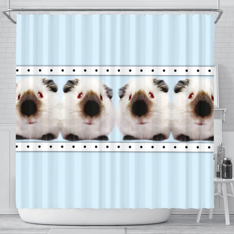 Himalayan guinea pig Print Shower Curtain-Free Shipping