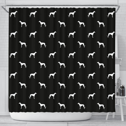 Amazing Whippet Dog Pattern Print Shower Curtains-Free Shipping