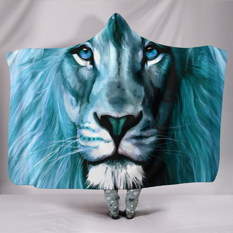 Lion Art Print Limited Edition Hooded Blanket-Free Shipping