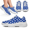 Paw Print Blue Chunky Sneakers (White)