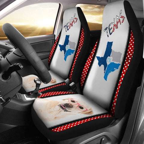 Labrador Print Car Seat Cover-Free Shipping-TX State