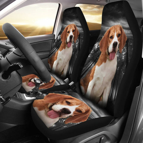 Cute Beagle Dog Print Car Seat Covers- Free Shipping