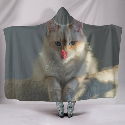 Birman Cat Print Hooded Blanket-Free Shipping