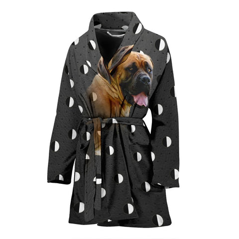 South African Boerboel Dog Print Women's Bath Robe-Free Shipping