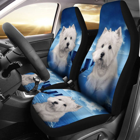 Cute Westie Dog Print Car Seat Covers- Free Shipping