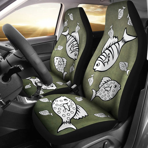 Happy Fish Print Car Seat Covers-Free Shipping