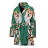 Amazing Cardigan Welsh Corgi Dog Print Women's Bath Robe-Free Shipping