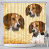 Cute American Foxhound Print Shower Curtains-Free Shipping