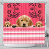 Golden Retriever Dog Print Shower Curtain-Free Shipping