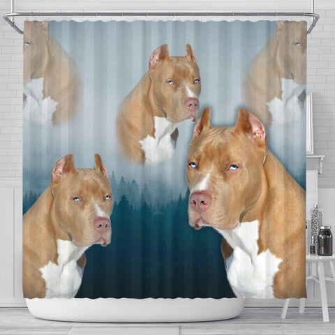 Pit Bull Print Shower Curtains- Free Shipping