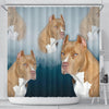 Pit Bull Print Shower Curtains- Free Shipping