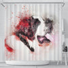 St. Bernard Dog Watercolor Art Print Shower Curtains-Free Shipping