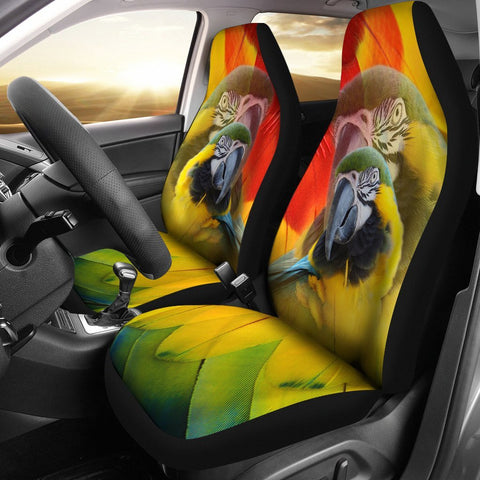 Blue and Yellow Macaw Print Car Seat Covers-Free Shipping