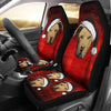 Pit Bull Terrier On Red Print Car Seat Covers-Free Shipping