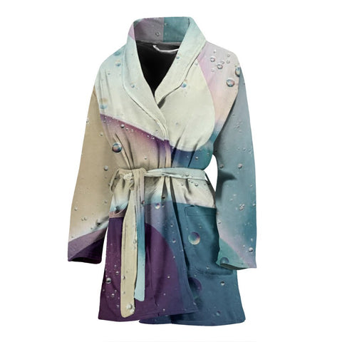 Waterdrop Print Women's Bath Robe-Free Shipping