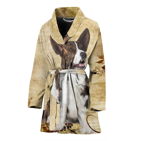 Cardigan Welsh Corgi Print Women's Bath Robe-Free Shipping