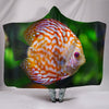 Discus Fish Print Hooded Blanket-Free Shipping