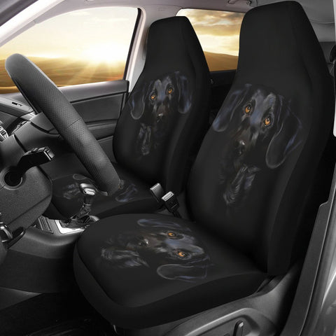 Black Labrador Dog Print Limited Edition Car Seat Covers-Free Shipping