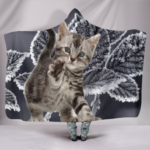 Cute American Bobtail Cat Hooded Blanket-Free Shipping