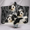 Lovely Polish Lowland Sheepdog Print Hooded Blanket-Free Shipping